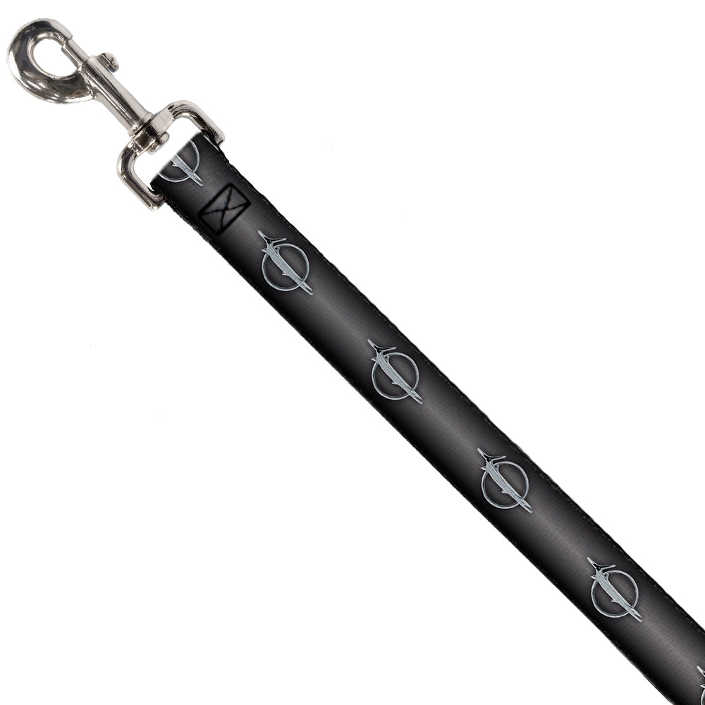 Dog Leash - Barracuda Emblem Repeat Gray Fade/Silver Dog Leashes Dodge