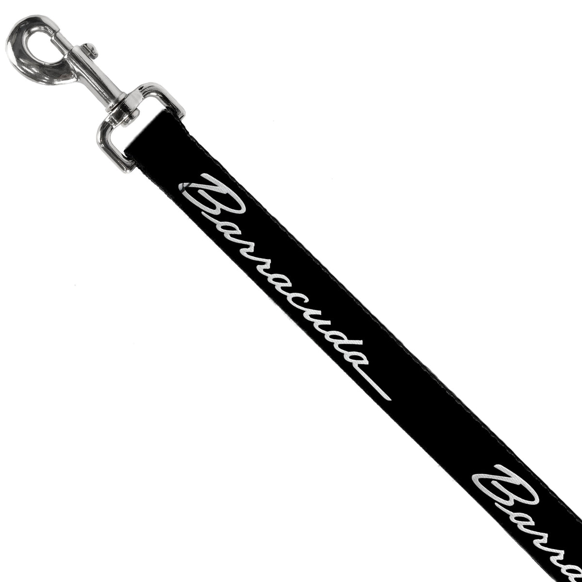 Dog Leash - BARRACUDA Script Logo Black/Silver Dog Leashes Dodge