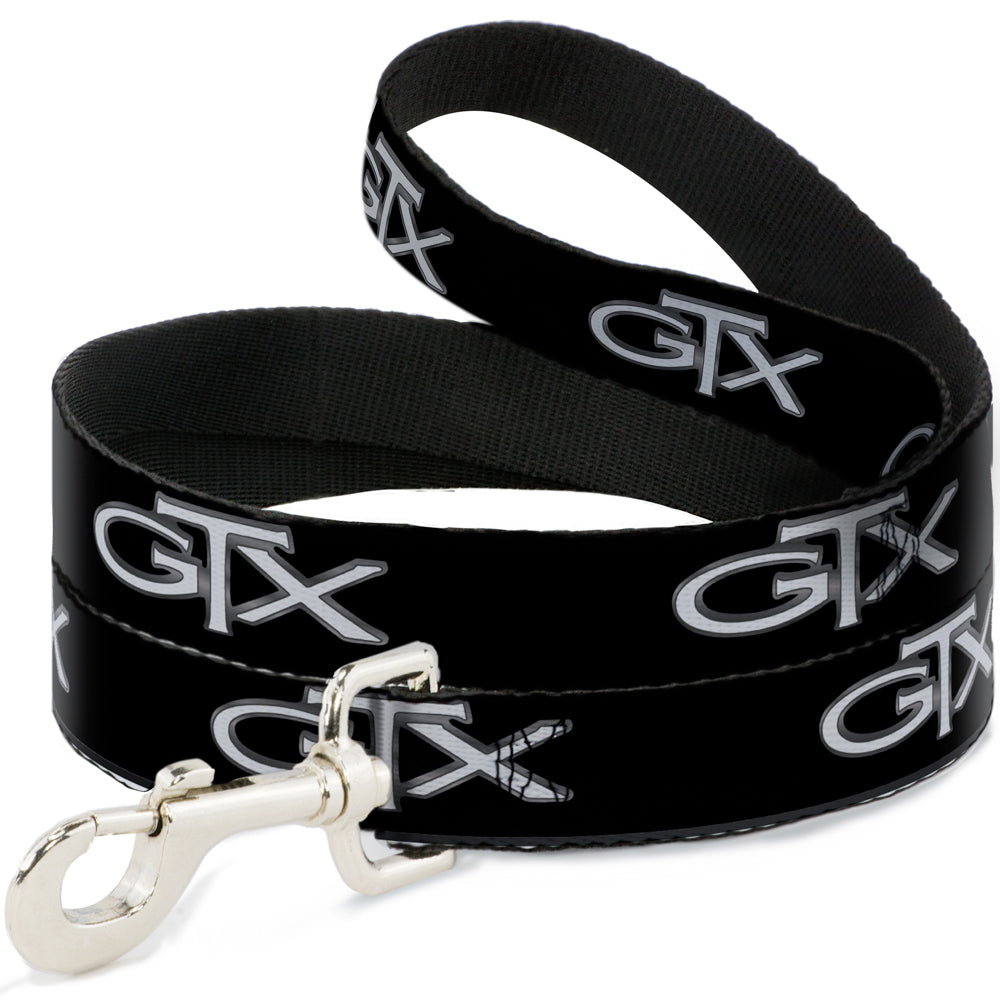 Dog Leash - Plymouth GTX Emblem Black/Silver Fade/White Dog Leashes Dodge