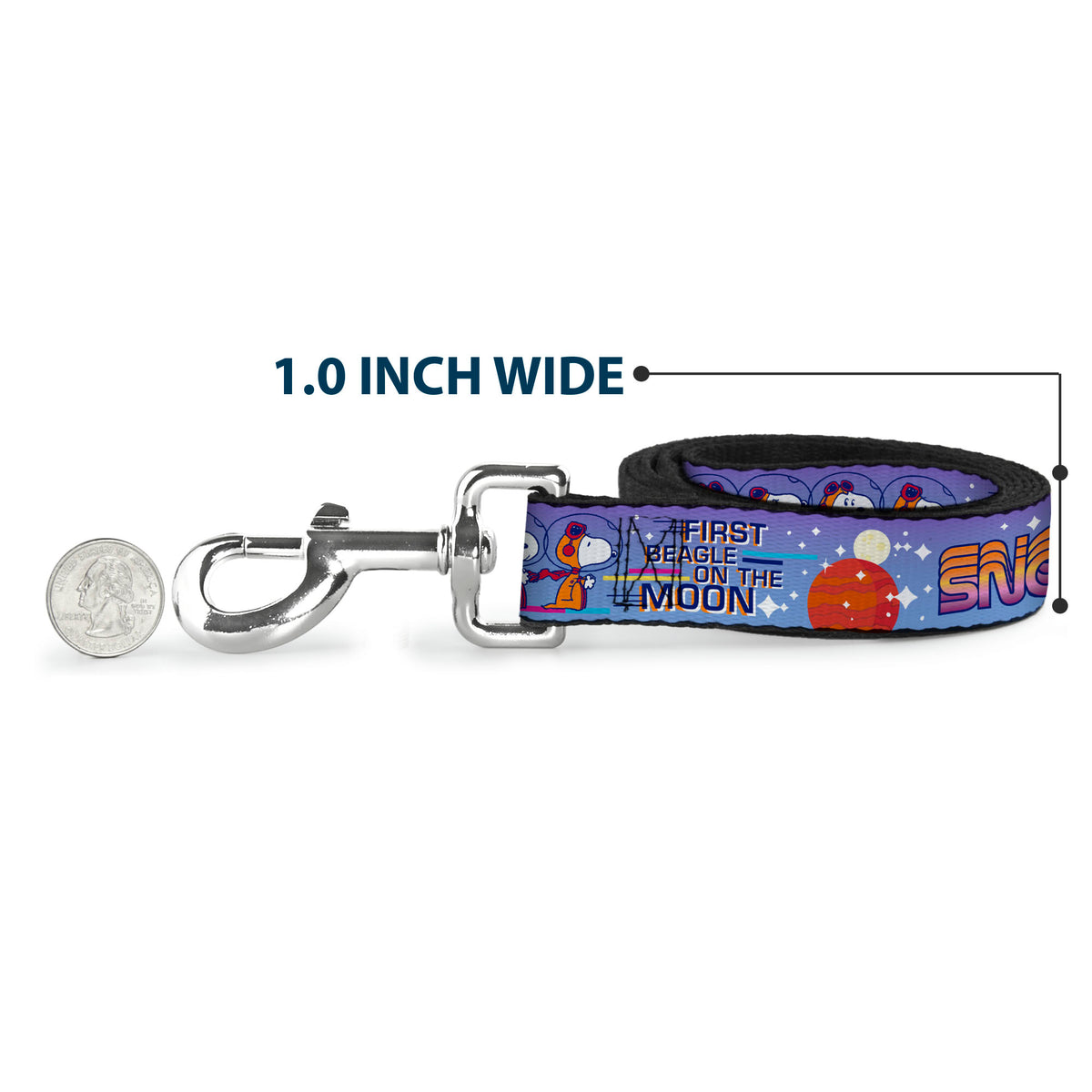 Astronaut Snoopy Launch Dog Leash – Peanuts Pet Gear White/Multicolor Dog Leashes Peanuts