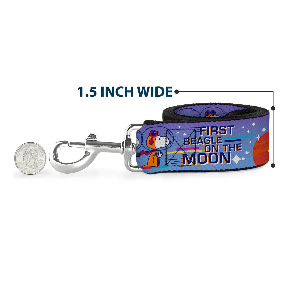 Astronaut Snoopy Launch Dog Leash – Peanuts Pet Gear White/Multicolor Dog Leashes Peanuts