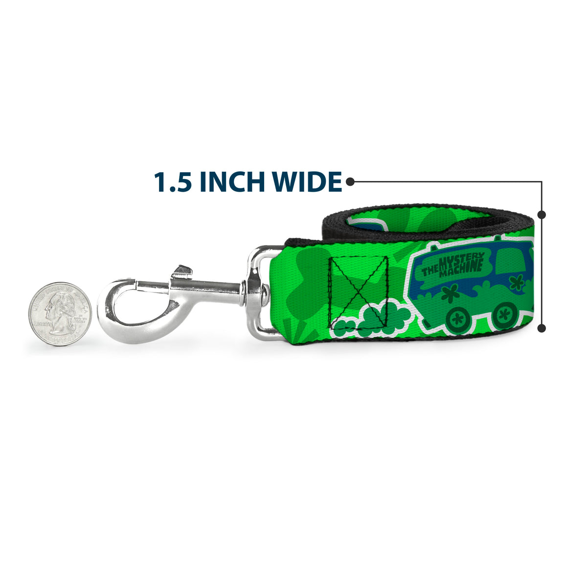 Dog Leash - Scooby Doo Mystery Machine/Dog Tag Collage Greens/Blues Dog Leashes Scooby Doo