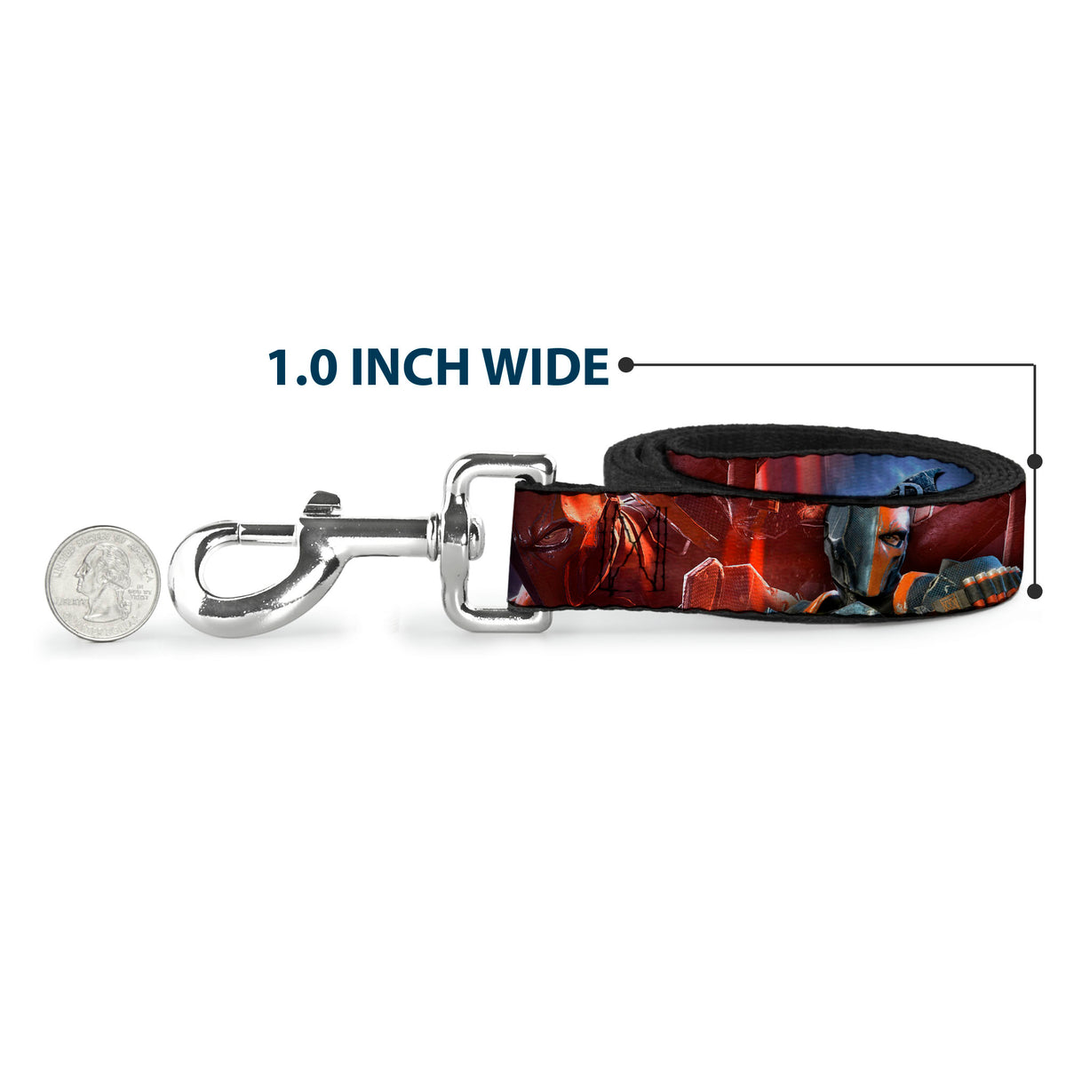 Dog Leash - DEATHSTROKE Pose/BATMAN ARKHAM ORIGINS Logo Dog Leashes DC Comics