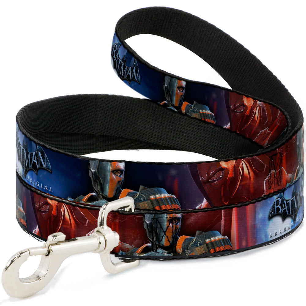Dog Leash - DEATHSTROKE Pose/BATMAN ARKHAM ORIGINS Logo Dog Leashes DC Comics