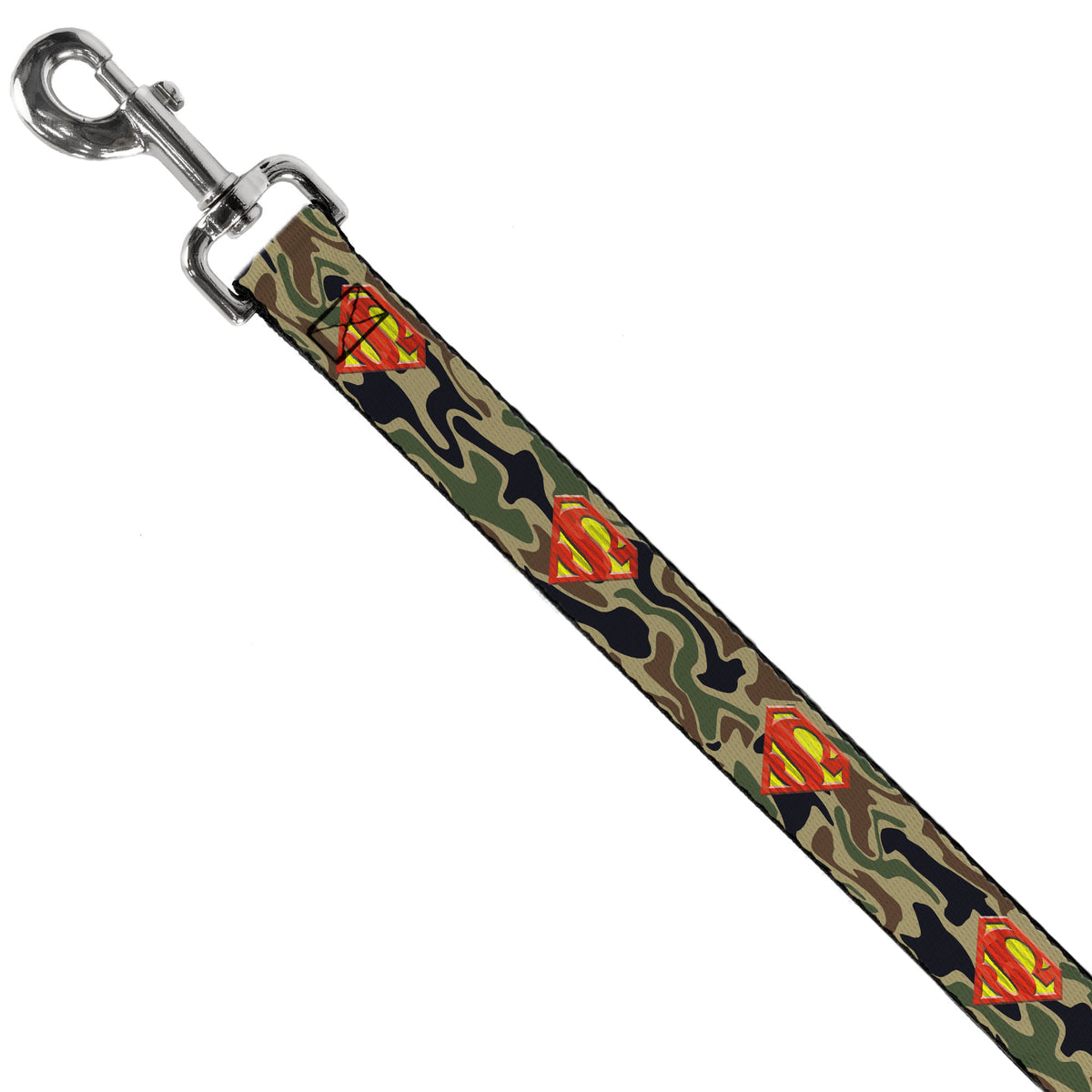 Dog Leash - Superman Shield Camo Olive Dog Leashes DC Comics