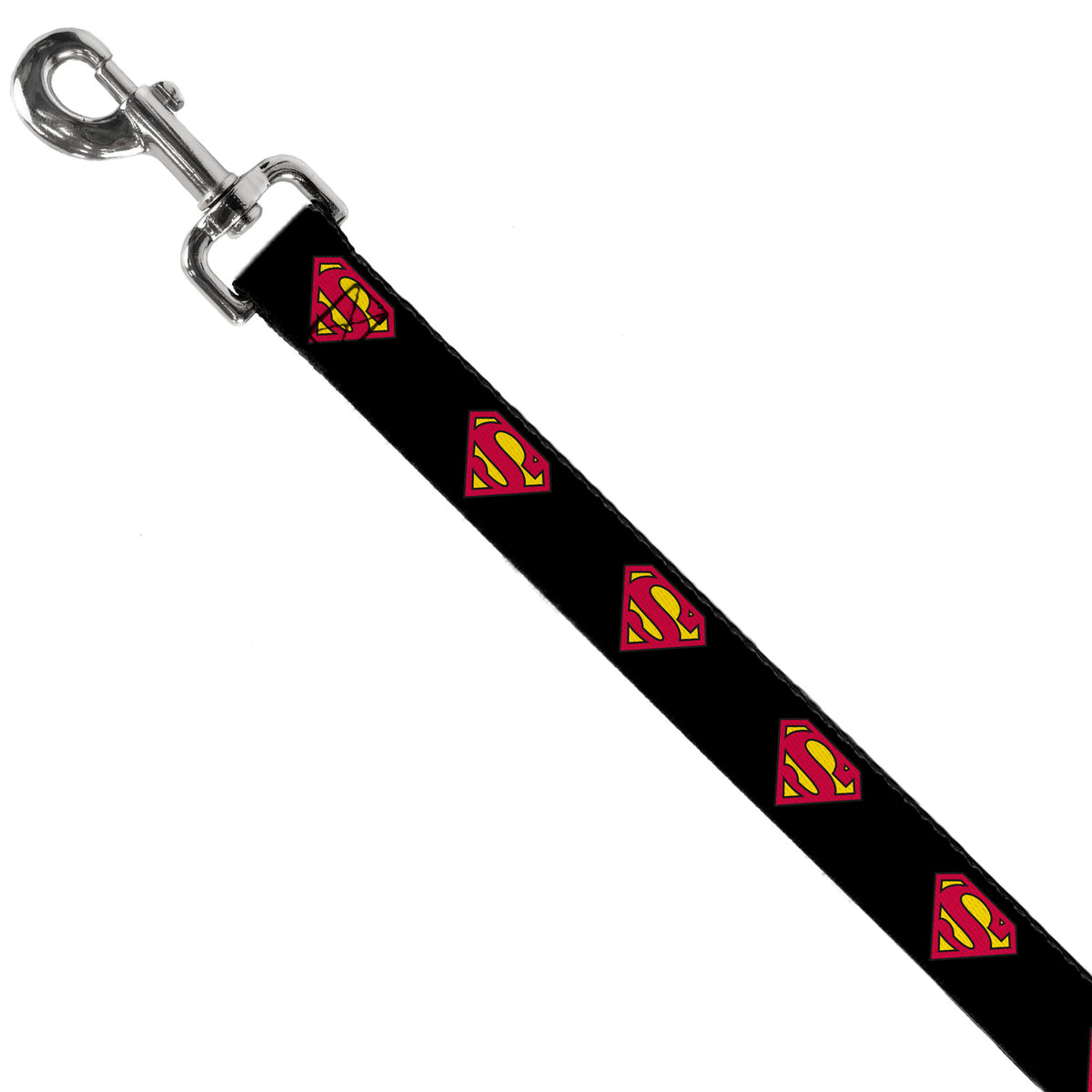 Dog Leash - Superman Shield Black Dog Leashes DC Comics