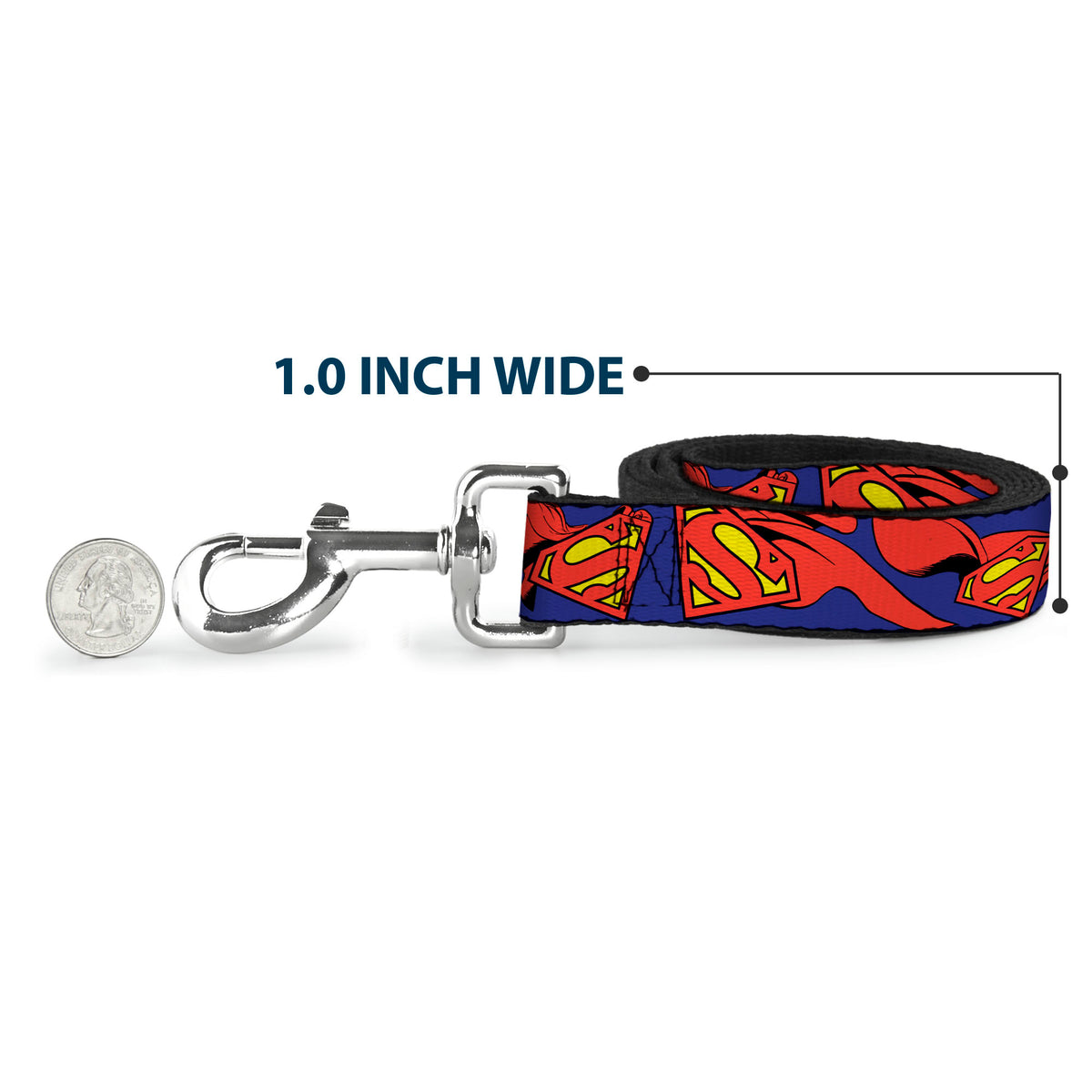 Dog Leash - Superman Shield w/Cape Dog Leashes DC Comics