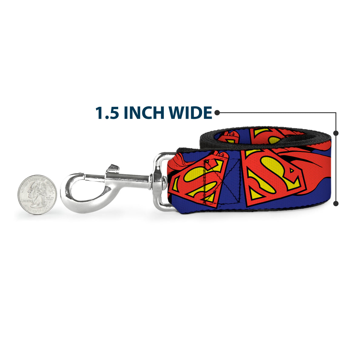 Dog Leash - Superman Shield w/Cape Dog Leashes DC Comics