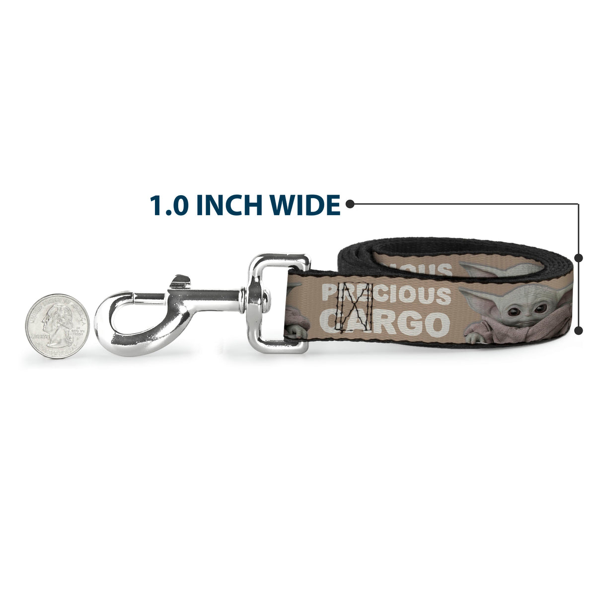 Dog Leash - Star Wars The Child Sitting Pose PRECIOUS CARGO Tan/White Dog Leashes Star Wars