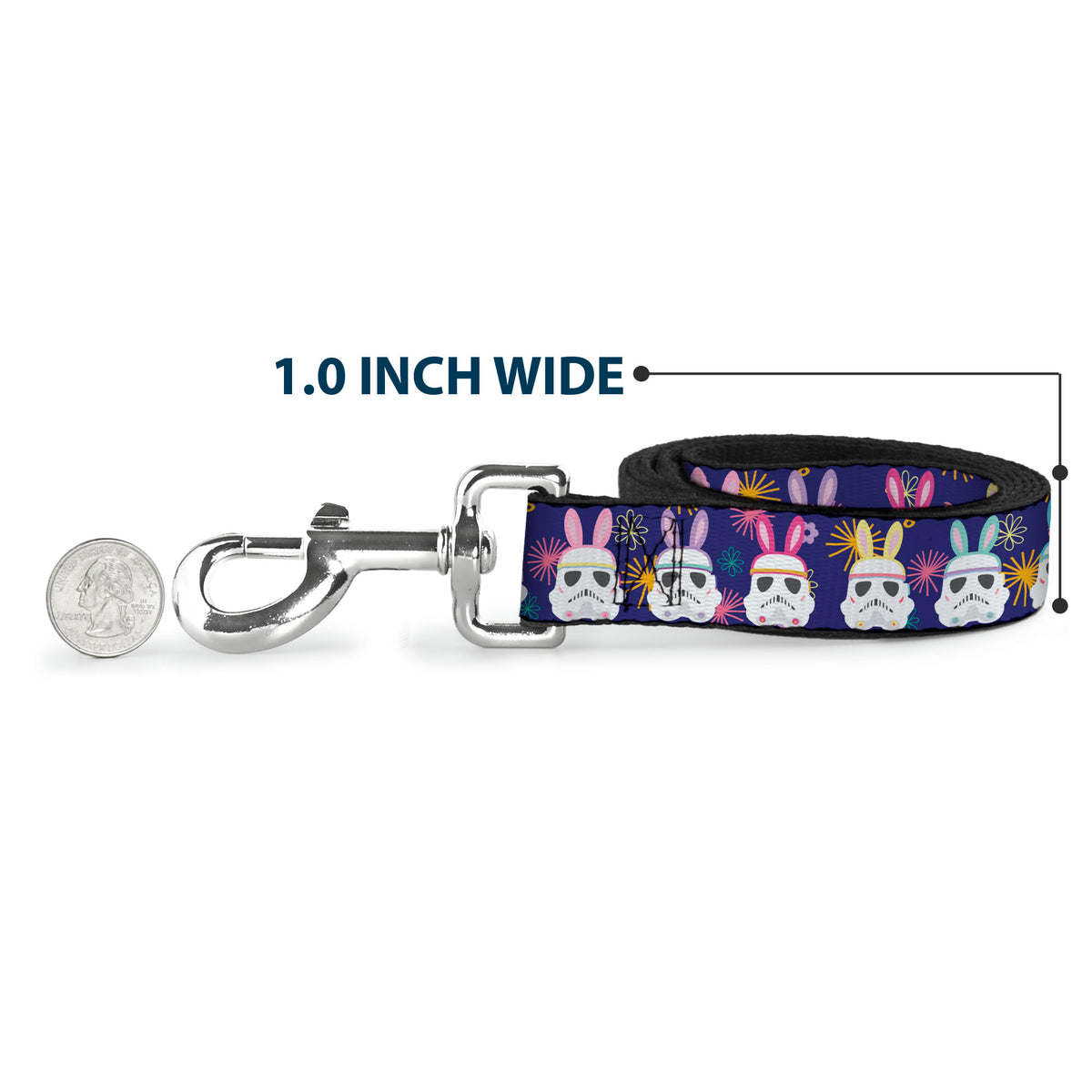 Dog Leash - Star Wars Holiday Stormtrooper Easter Bunny Ears Purple Dog Leashes Star Wars