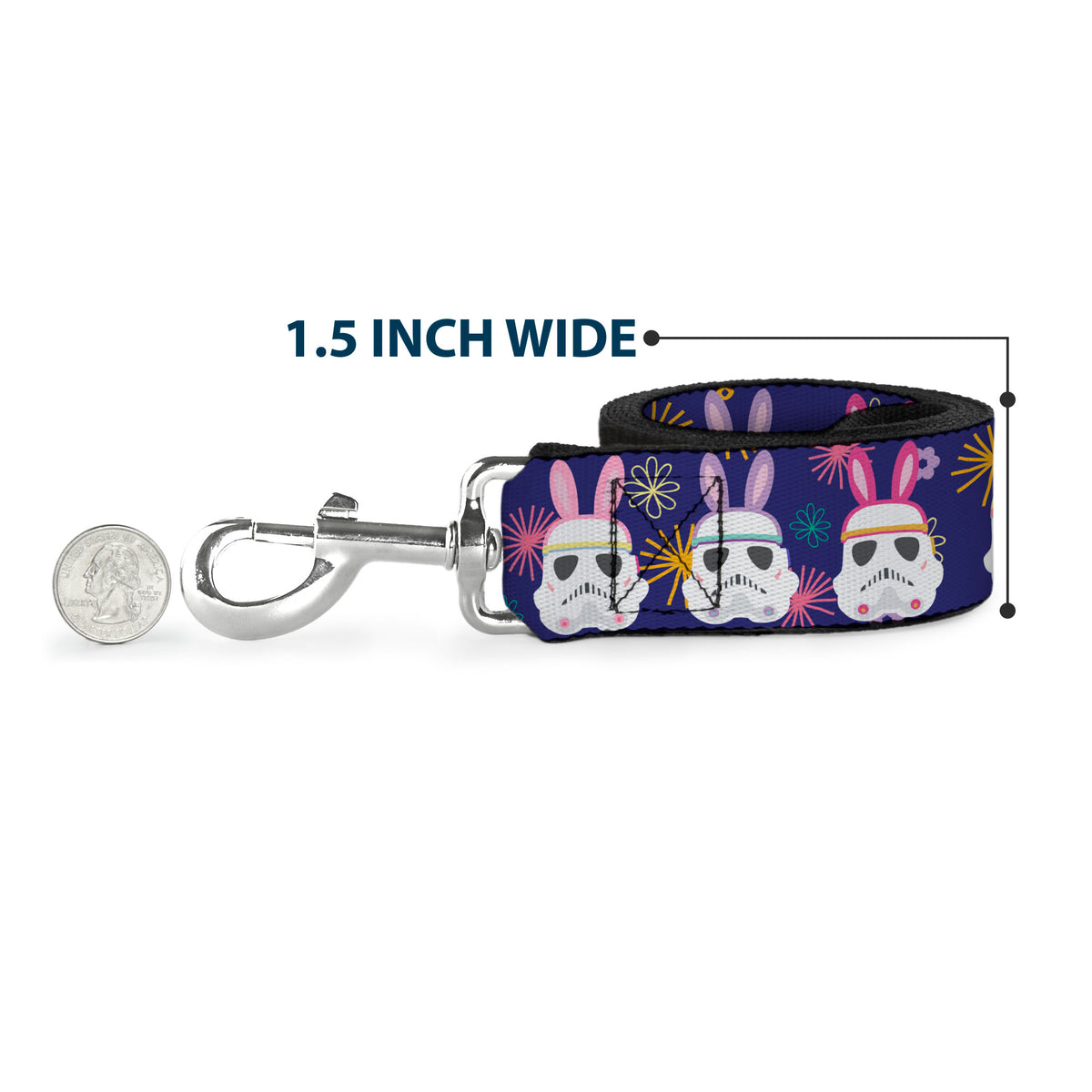 Dog Leash - Star Wars Holiday Stormtrooper Easter Bunny Ears Purple Dog Leashes Star Wars