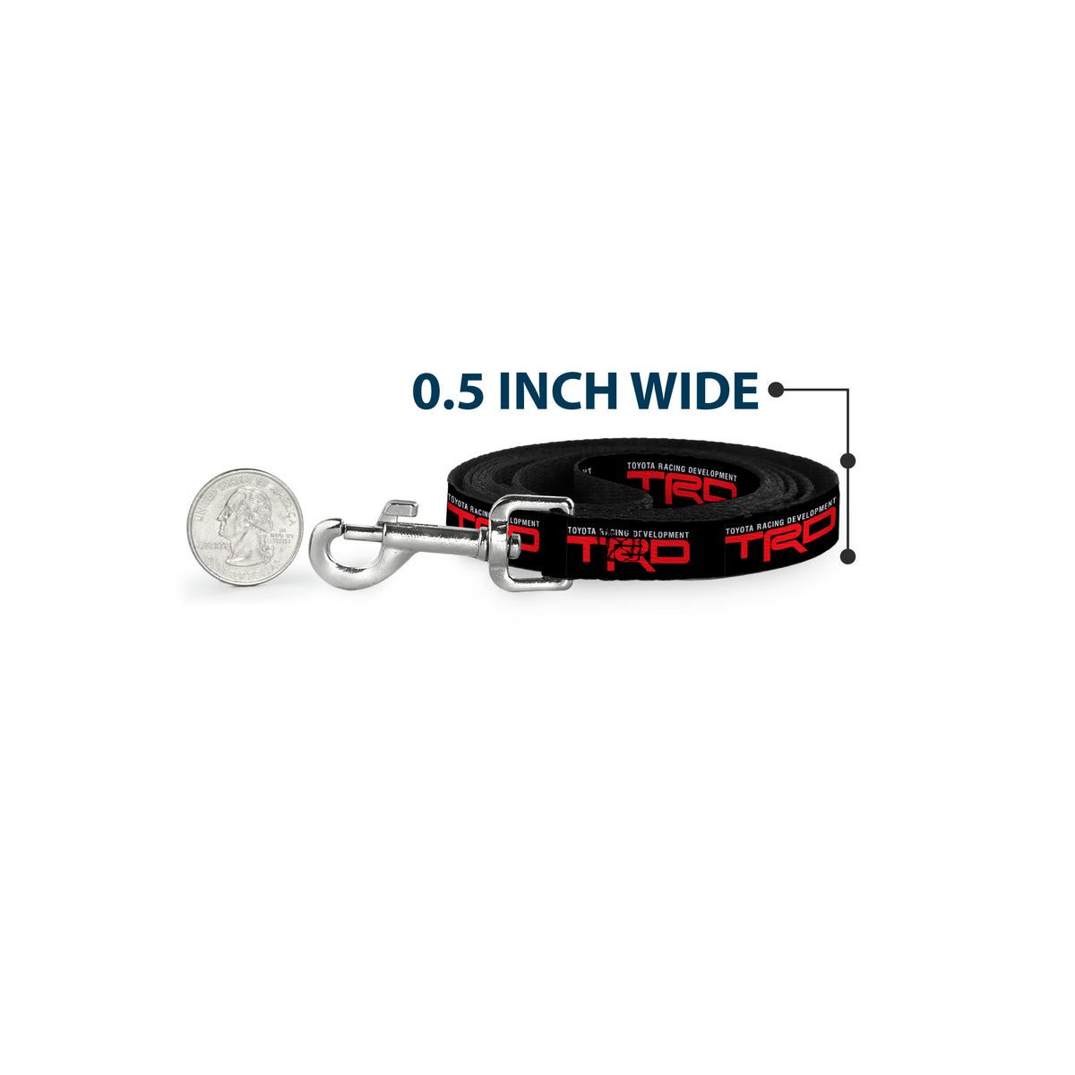 Dog Leash - TOYOTA RACING DEVELOPMENT TRD Logo Black/White/Red Dog Leashes Toyota