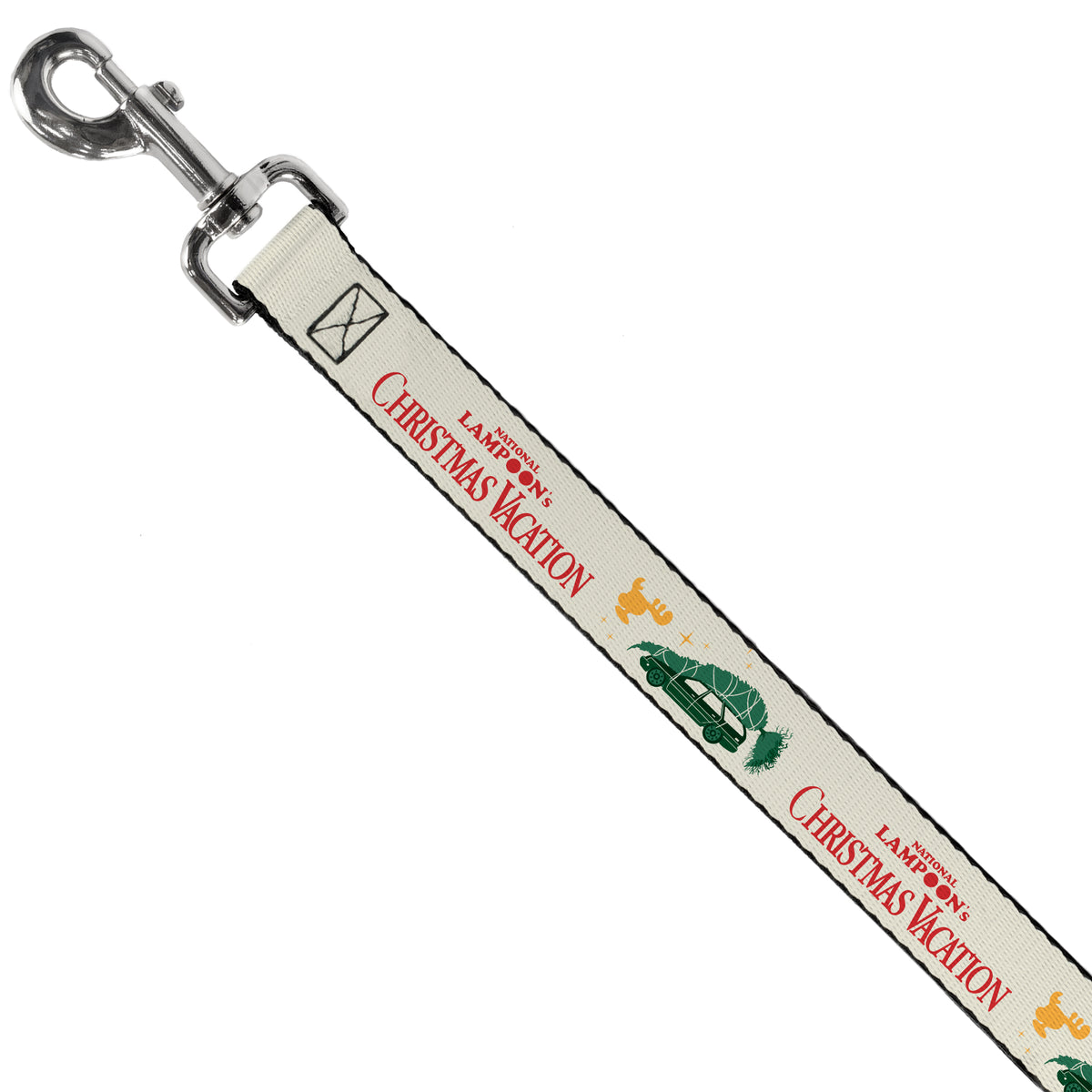 Dog Leash - NATIONAL LAMPOON'S CHRISTMAS VACATION Title Logo Icons Collage White/Green/Red Dog Leashes National Lampoon's
