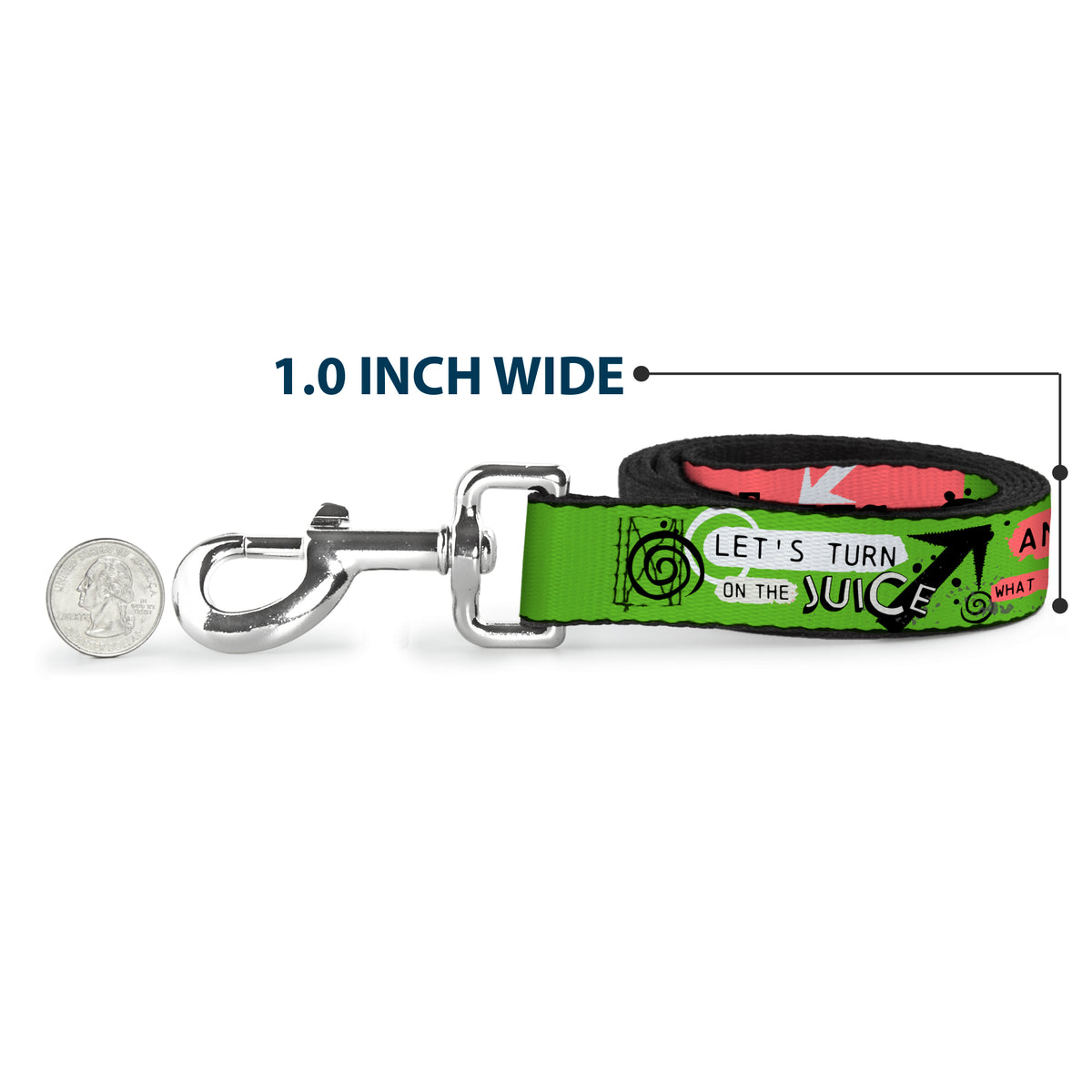 Dog Leash - BEETLEJUICE Face and Quotes Collage Pink/Green/Black Dog Leashes Beetlejuice