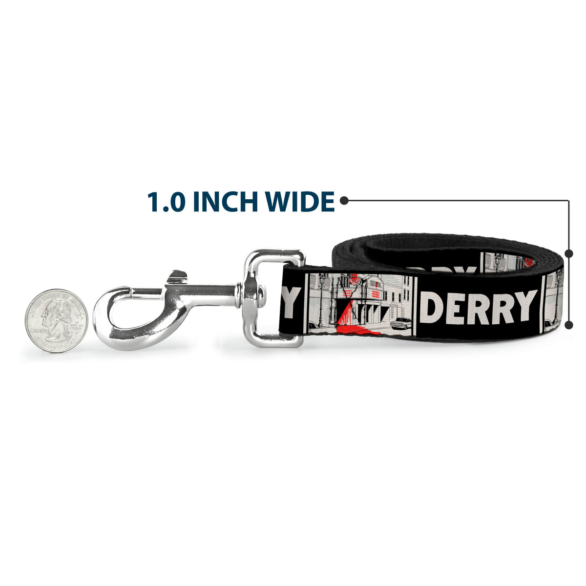 Dog Leash - IT Welcome to Derry Vintage Movie Theatre Scene Black/White Dog Leashes IT