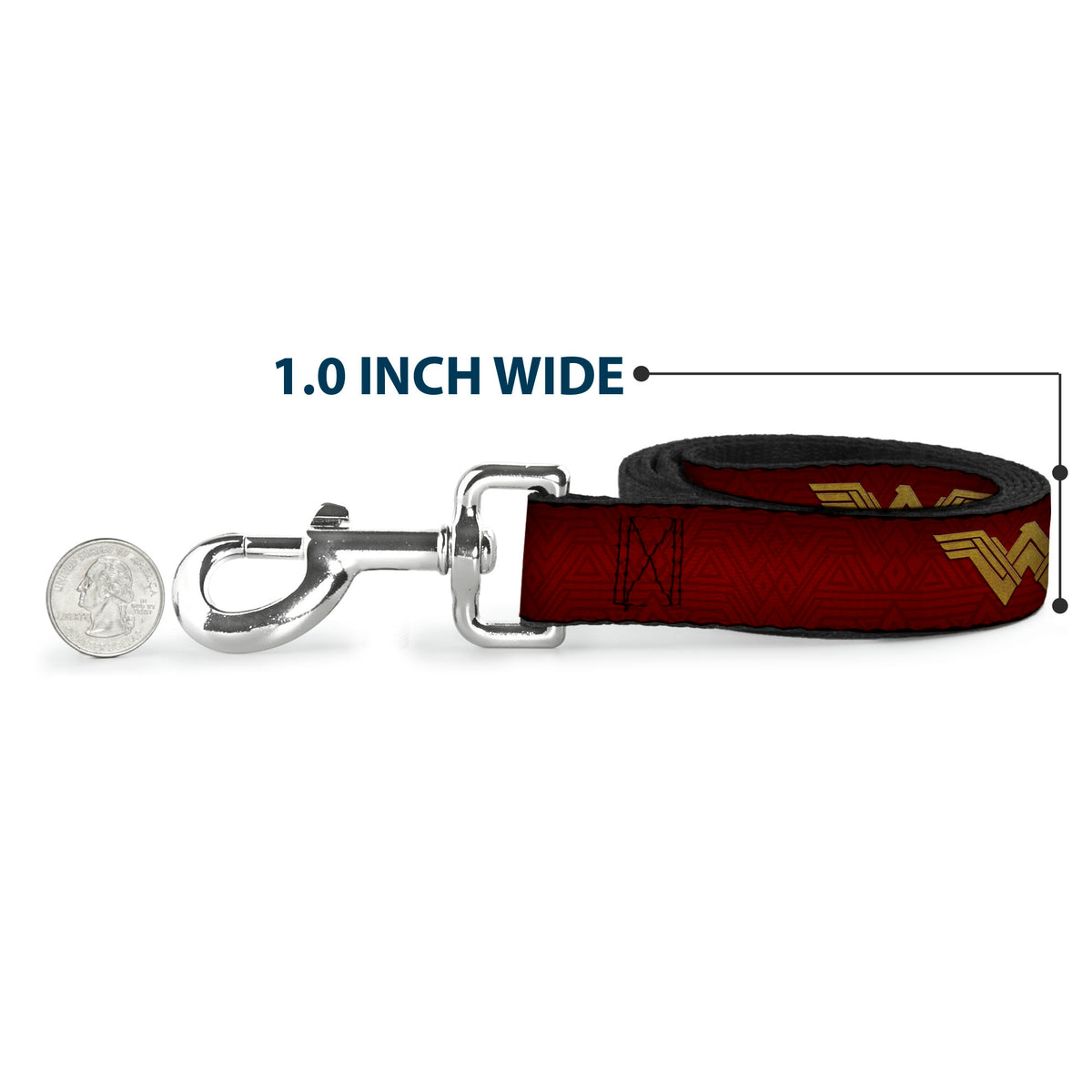 Dog Leash - Wonder Woman 2017 Icon Reds/Golds Dog Leashes DC Comics