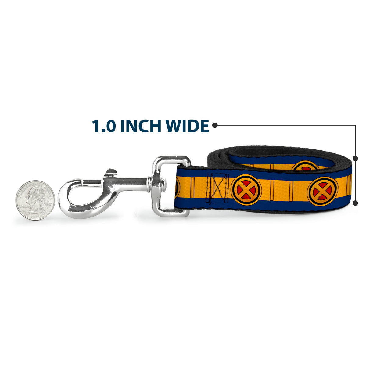 Dog Leash - X-Men Cyclops Utility Strap Blue/Gold/Black/Red Dog Leashes Marvel Comics