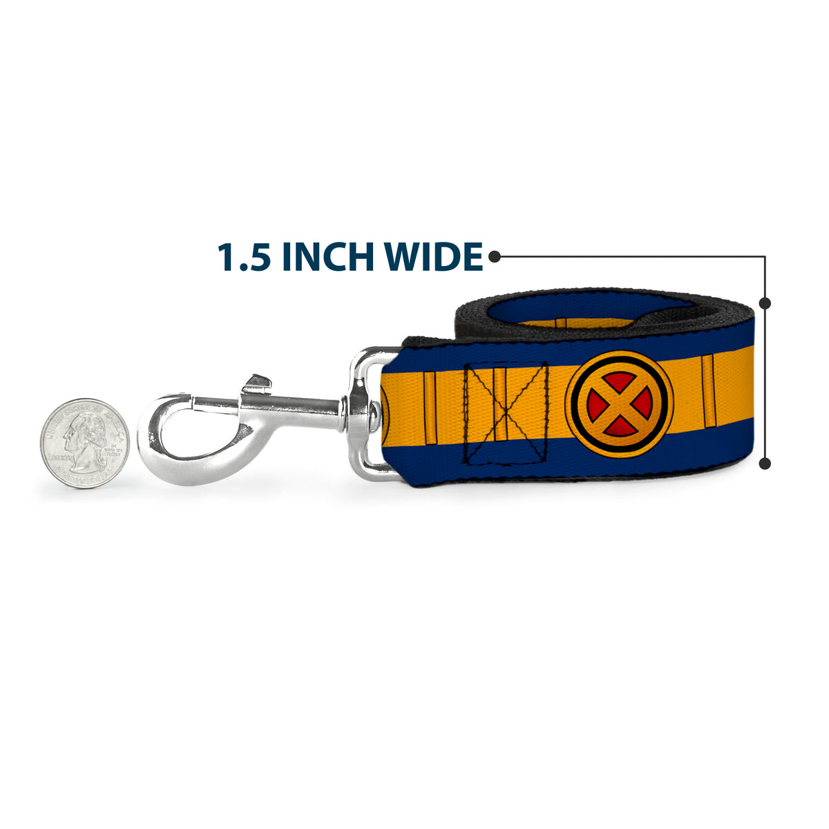 Dog Leash - X-Men Cyclops Utility Strap Blue/Gold/Black/Red Dog Leashes Marvel Comics