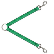 Dog Leash Splitter - Christmas Holiday Fair Isle Stitch Pattern Greens Dog Leash Splitters Buckle-Down
