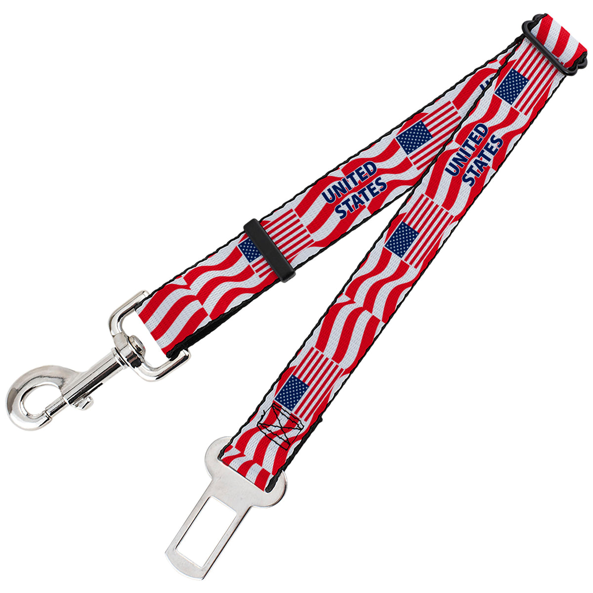Dog Safety Seatbelt for Cars - Global Soccer Cup Series United States Spirit Flag Dog Safety Seatbelts for Cars Buckle-Down