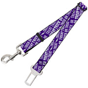 Dog Safety Seatbelt for Cars - TRICK OR TREAT Text Collage Purple/White Dog Safety Seatbelts for Cars Buckle-Down