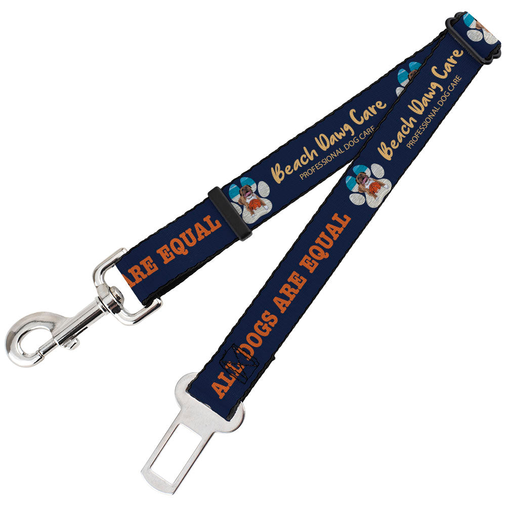 Dog Safety Seatbelt for Cars - BEACH DAWG CARE ALL DOGS ARE EQUAL Navy/Oange Dog Safety Seatbelts for Cars Buckle-Down   