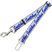 Dog Safety Seatbelt for Cars - SNATCHED Script  White/Blue Dog Safety Seatbelts for Cars Buckle-Down   