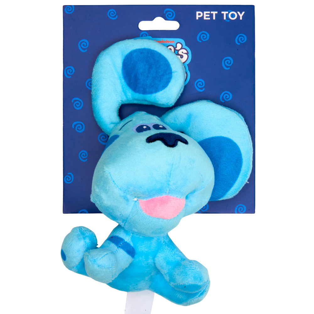 Dog Toy Squeaker Plush - Blue's Clues Blue Full Body Sitting Pose Dog Toy Squeaky Plush Nickelodeon