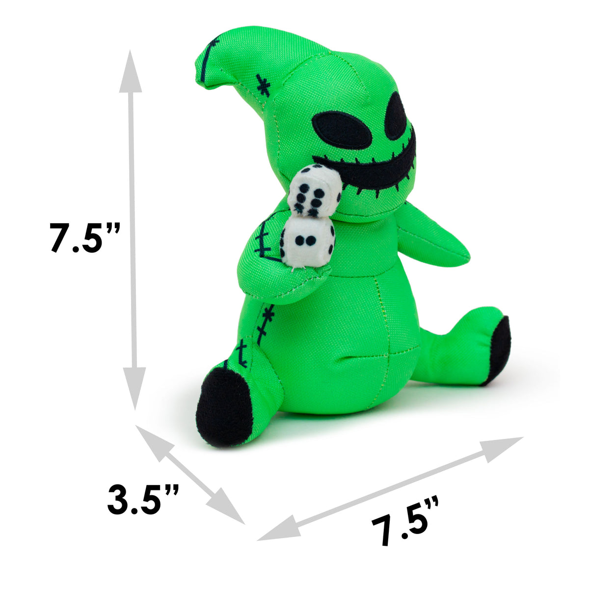 Dog Toy Squeaker Plush - The Nightmare Before Christmas Oogie Boogie Dice Sitting Pose Dog Toy Squeaky Plush Disney