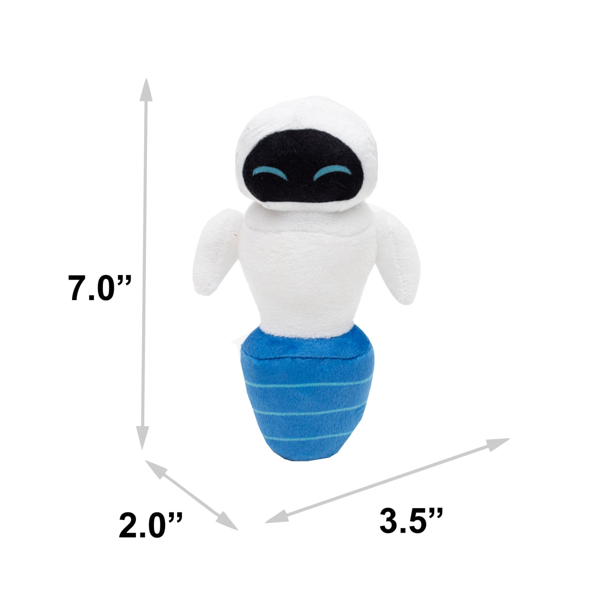 Dog Toy Squeaker Plush - Pixar Wall-E EVE Robot Full Body Pose Dog Toy Squeaky Plush Disney