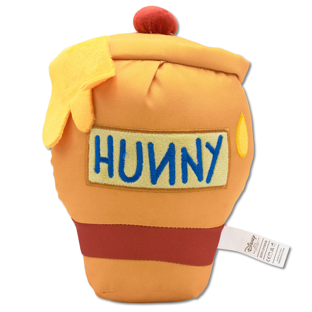 Dog Toy Ballistic Squeaker - Winnie the Pooh Hunny Pot Yellow Dog Toy Squeaky Plush Disney