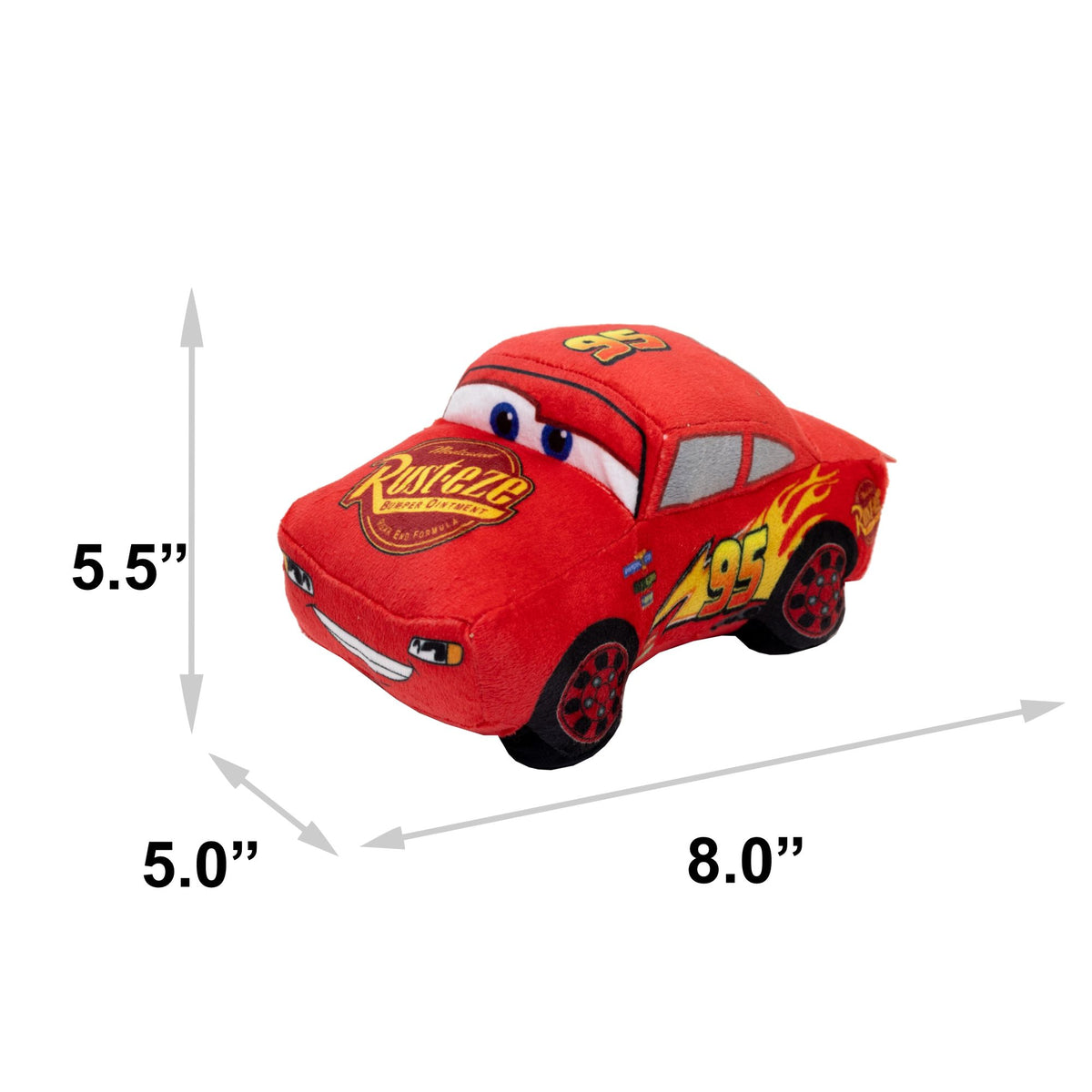 Dog Toy Squeaky Plush 2-Piece Set, Disney Pixar Cars, Lightning McQueen, Tow Mater Dog Toy Squeaky Plush Disney