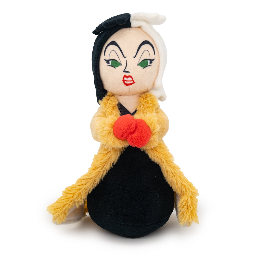 Dog Toy Squeaker Plush - One Hundred and One Dalmatians Villain Cruella de Vil Full Body Standing Pose Dog Toy Squeaky Plush Disney