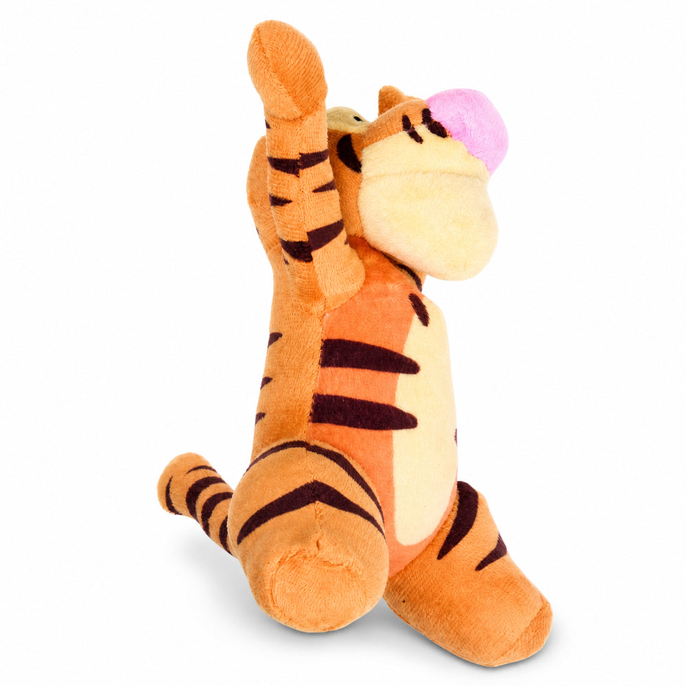 Dog Toy Squeaker Plush - Winnie the Pooh Tiggers Arms Up Sitting Pose Dog Toy Squeaky Plush Disney