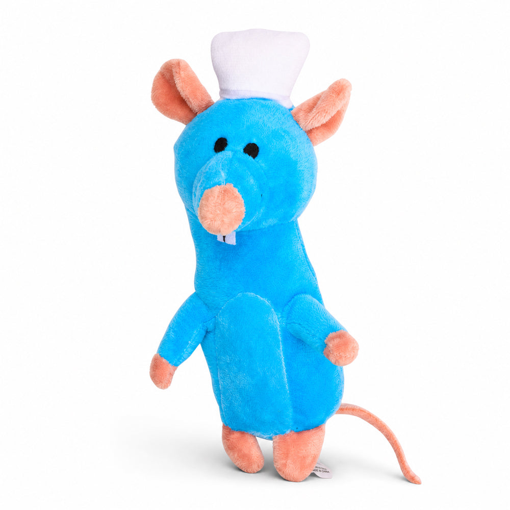 Dog Toy Squeaker Plush - Ratatouille Chef Remy Rat Full Body Pose Dog Toy Squeaky Plush Disney