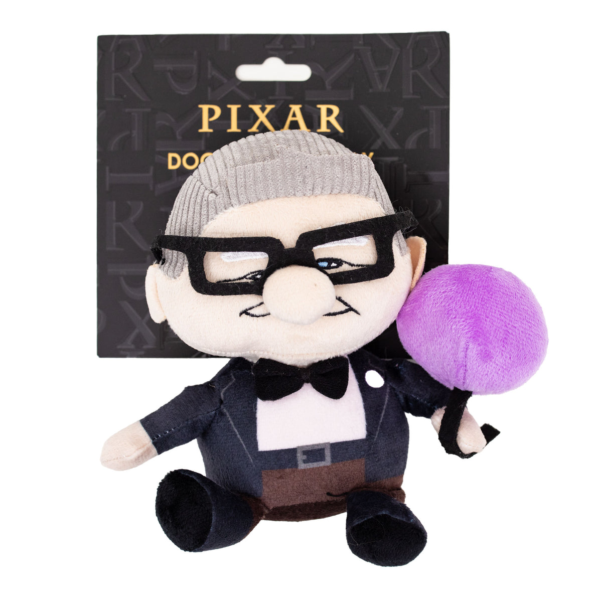 Dog Toy Squeaker Plush - Up Carl with Balloon Sitting Pose Dog Toy Squeaky Plush Disney