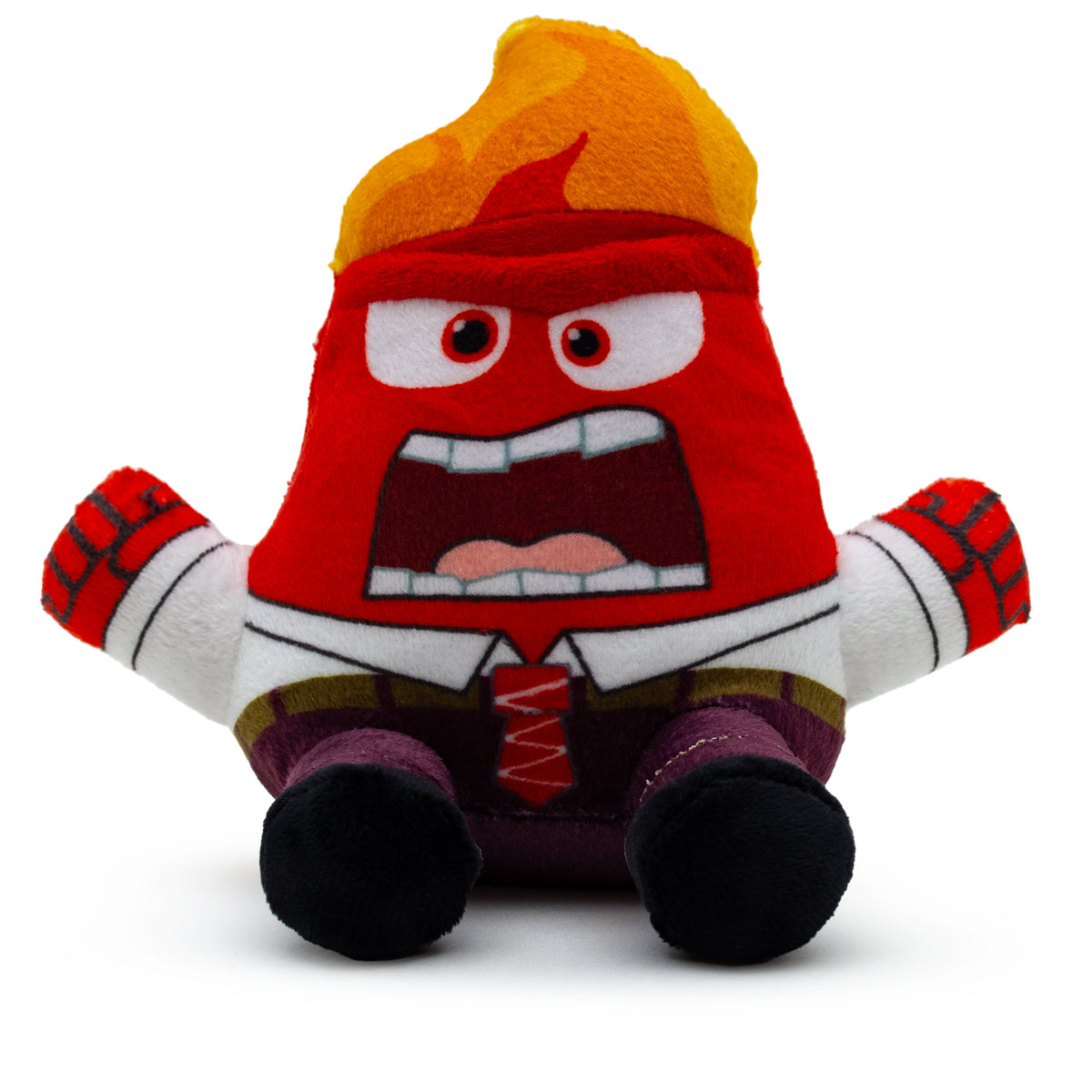 Dog Toy Squeaker Plush - Inside Out Anger Full Body Sitting Pose Dog Toy Squeaky Plush Disney