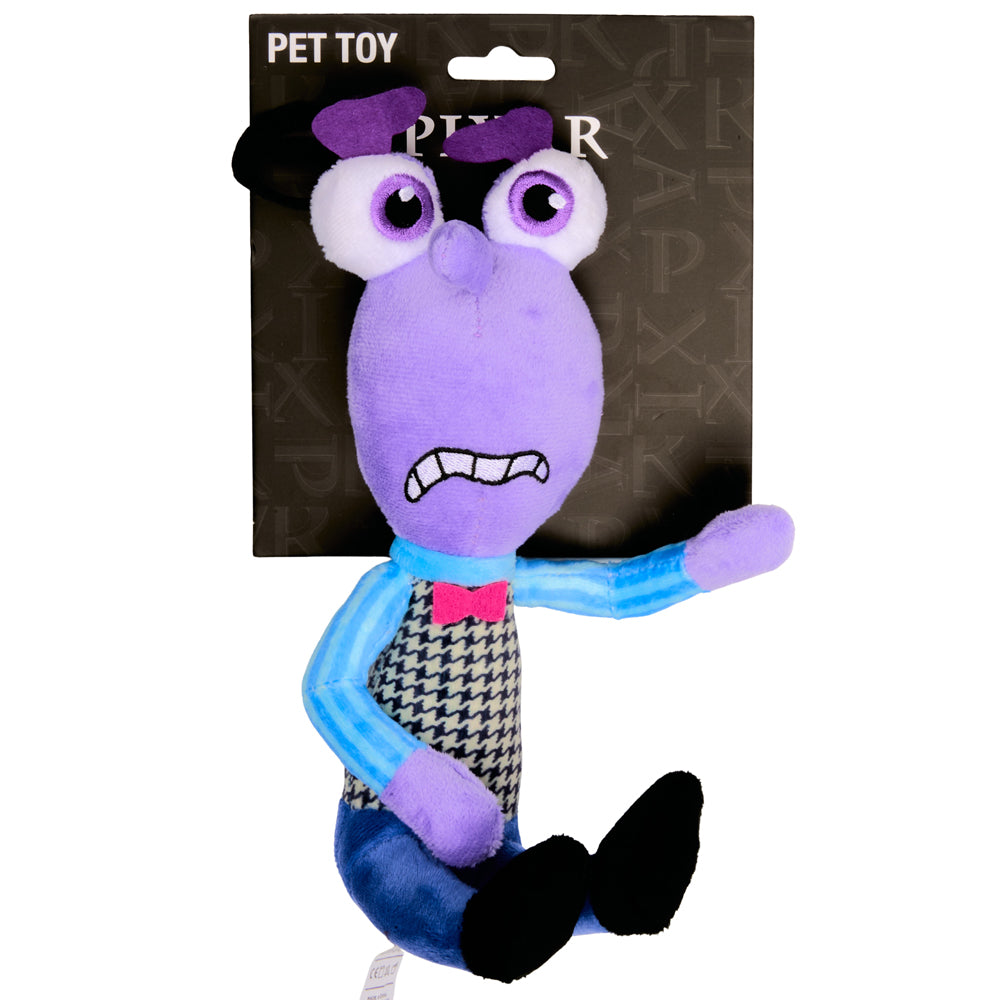 Dog Toy Squeaker Plush - Pixar Inside Out Fear Full Body Pose Dog Toy Squeaky Plush Disney