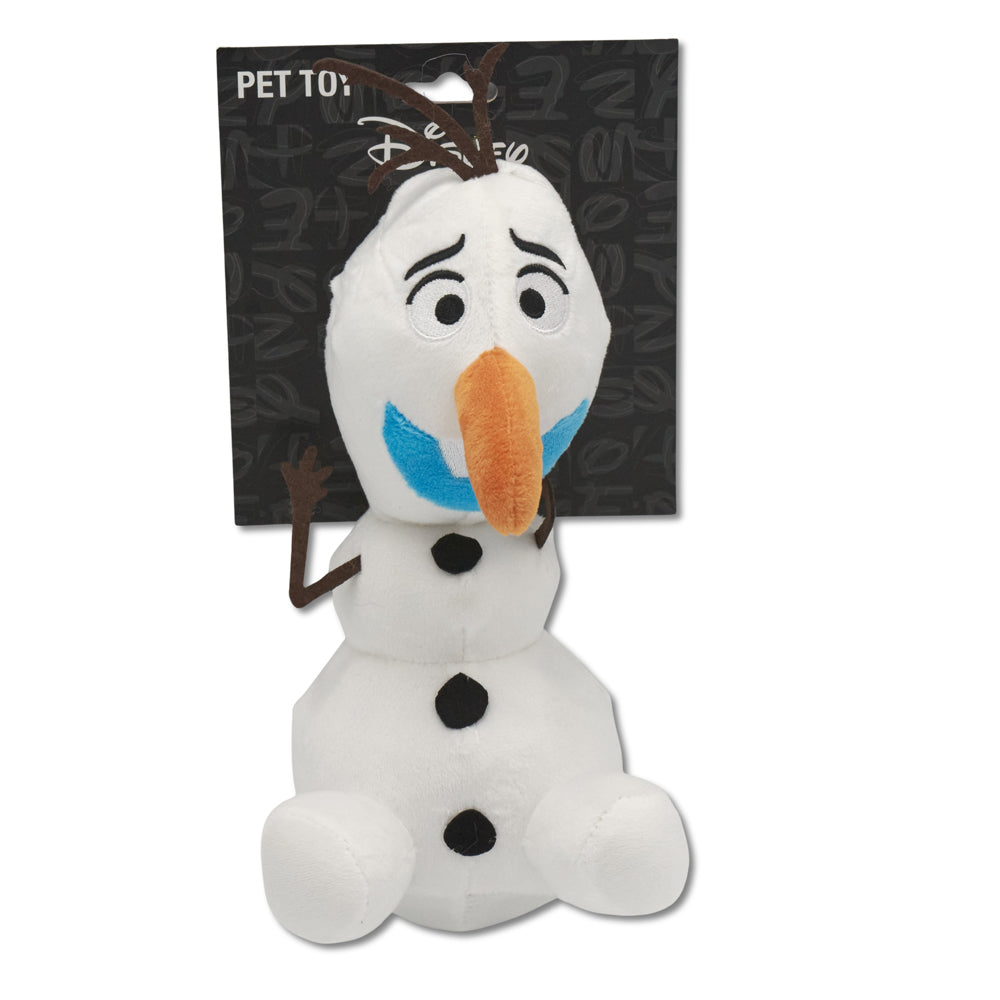 Dog Toy Squeaker Plush - Frozen Olaf Surprised Sitting Pose Dog Toy Squeaky Plush Disney