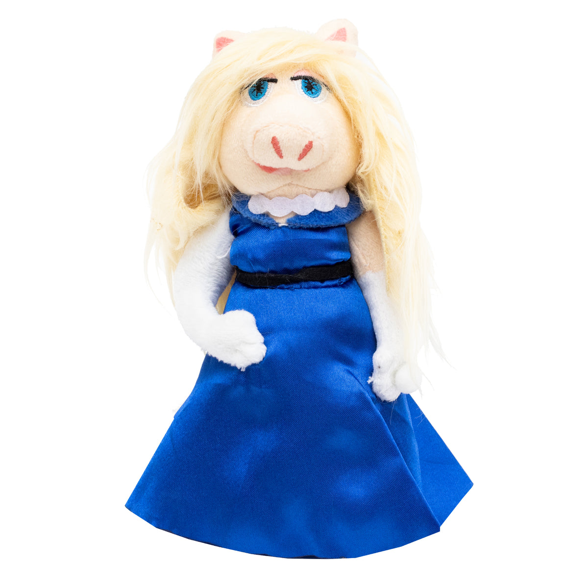 Dog Toy Squeaker Plush - The Muppets Miss Piggy Blue Gown Full Body Pose Dog Toy Squeaky Plush Disney