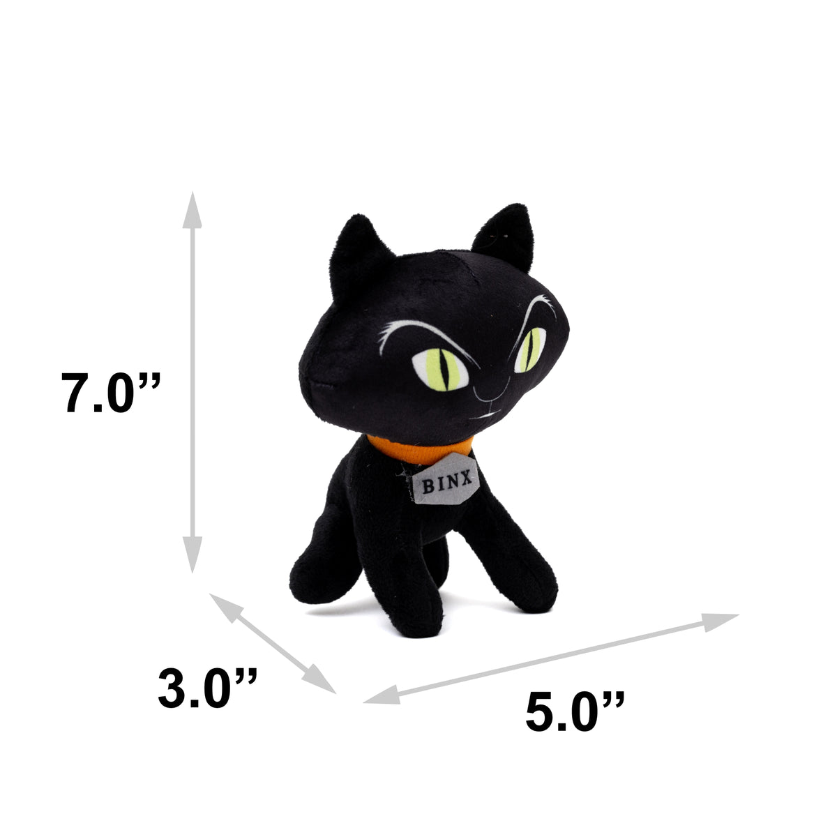 Dog Toy Squeaker Plush - Hocus Pocus Binx Cat Sitting Pose Dog Toy Squeaky Plush Disney