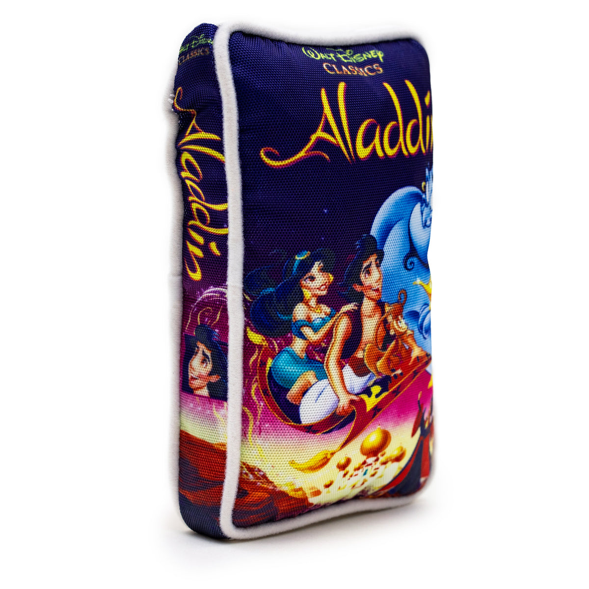Dog Toy Squeaker Plush - Disney Aladdin VHS Tape Replica Dog Toy Squeaky Plush Disney