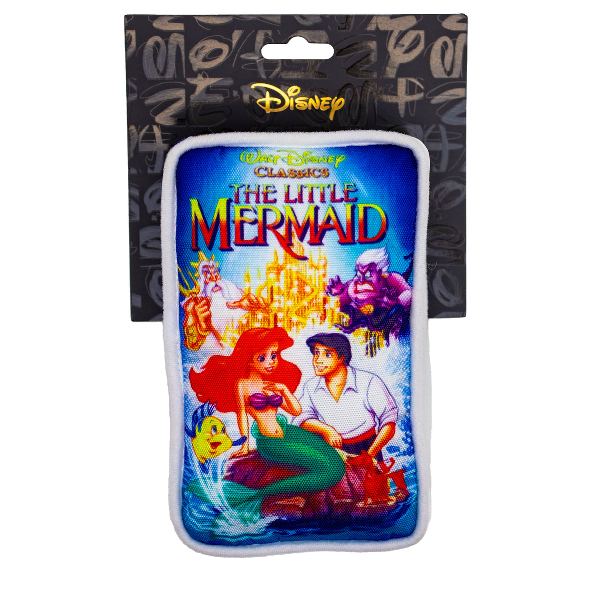 Dog Toy Squeaker Plush - Disney The Little Mermaid VHS Tape Replica Dog Toy Squeaky Plush Disney