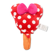 Dog Toy Squeaker Plush - Minnie Mouse Ice Cream with Ears and Bow Red Dog Toy Squeaky Plush Disney