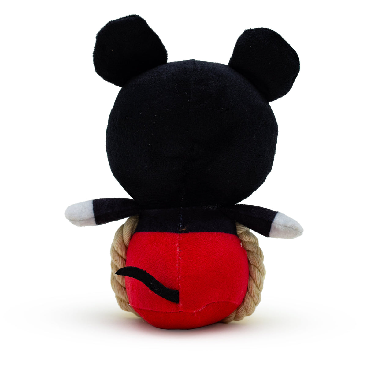Dog Toy Squeaker Plush with Rope - Disney Mickey Mouse Chibi Sitting Pose Dog Toy Squeaky Plush Disney