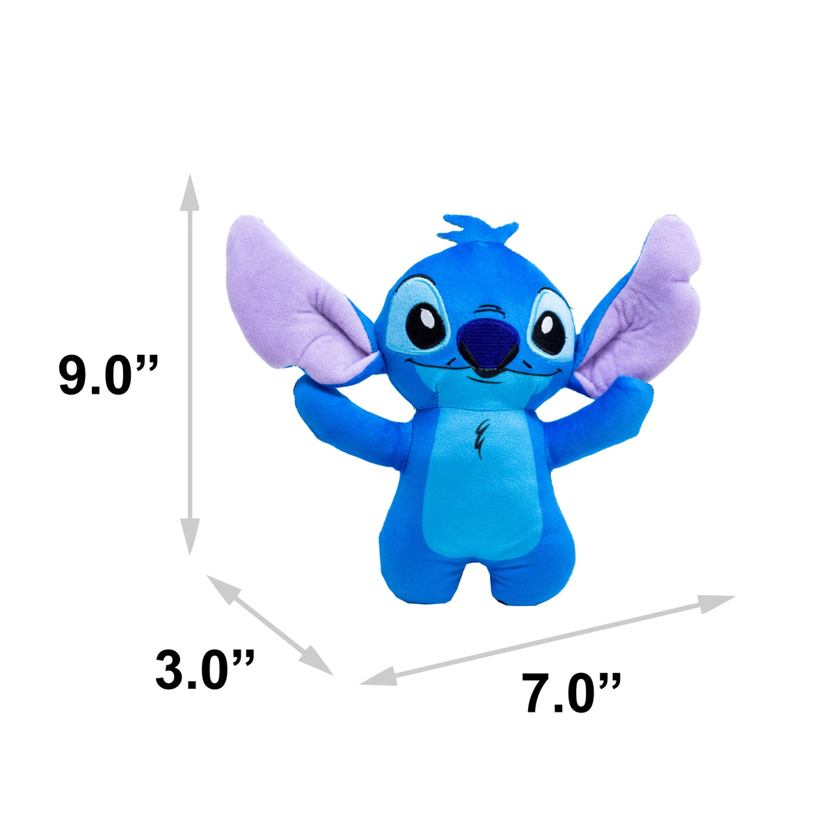 Dog Toy Squeaker Plush - Lilo and Stitch Stitch Arms Up Full Body Standing Pose Dog Toy Squeaky Plush Disney