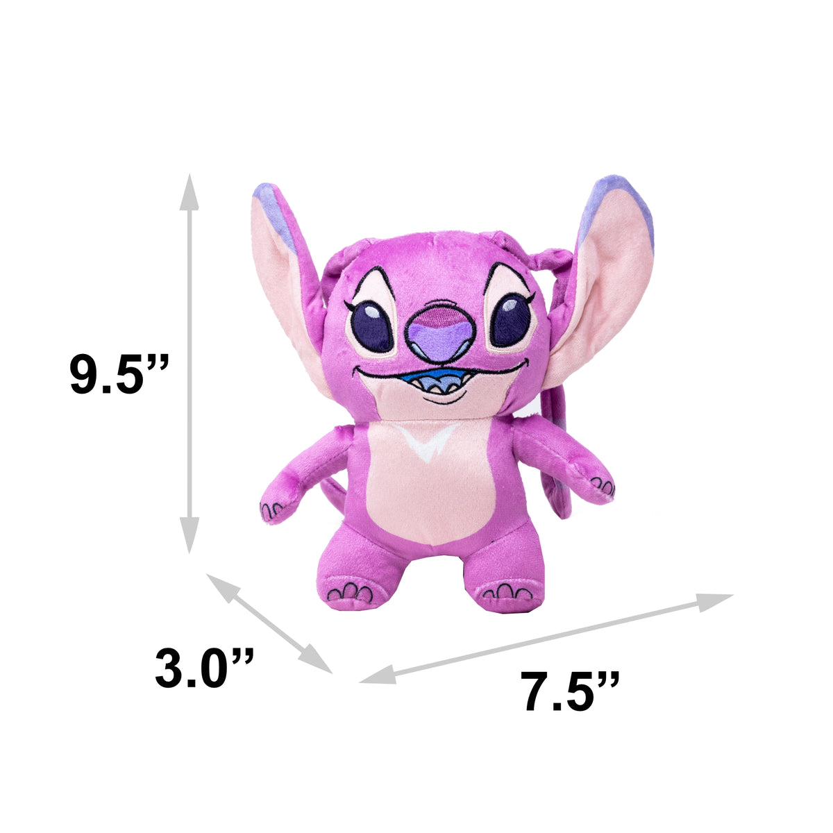 Dog Toy Squeaker Plush - Lilo and Stitch Angel Smiling Full Body Standing Pose Dog Toy Squeaky Plush Disney