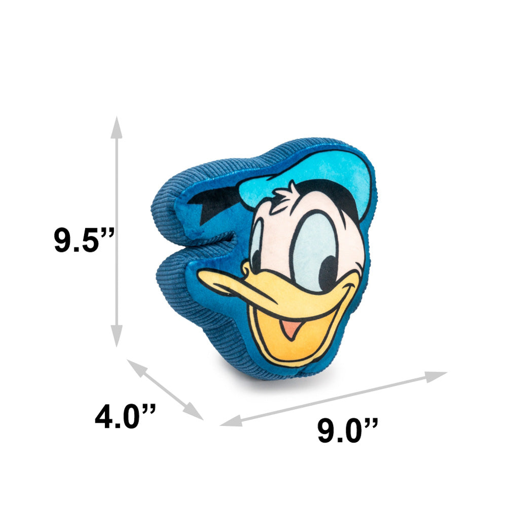 Dog Toy Squeaker Plush - Disney Donald Duck Smiling Face Blue Dog Toy Squeaky Plush Disney