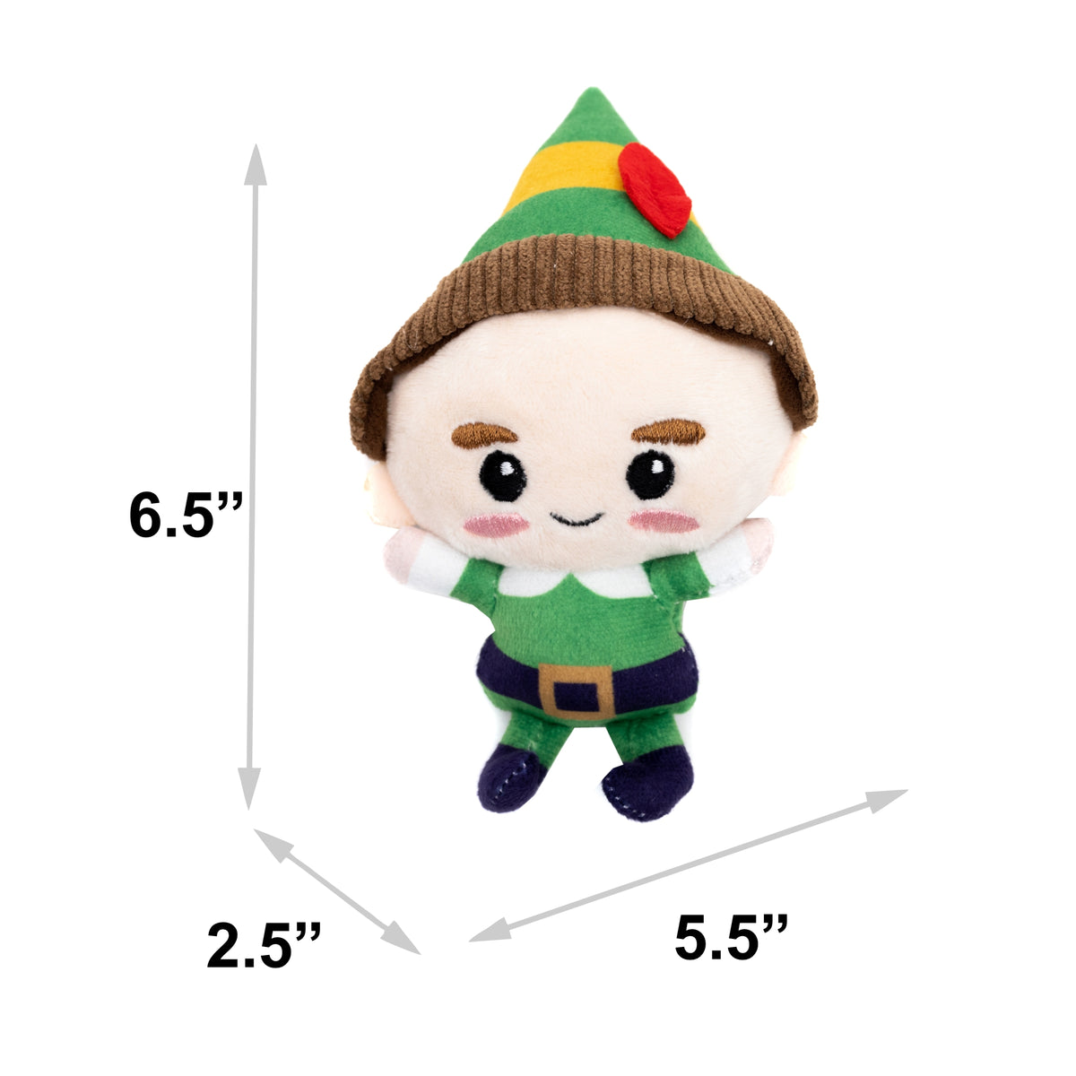 Dog Toy Squeaker Plush - Elf Chibi Buddy Full Body Pose Dog Toy Squeaky Plush Elf
