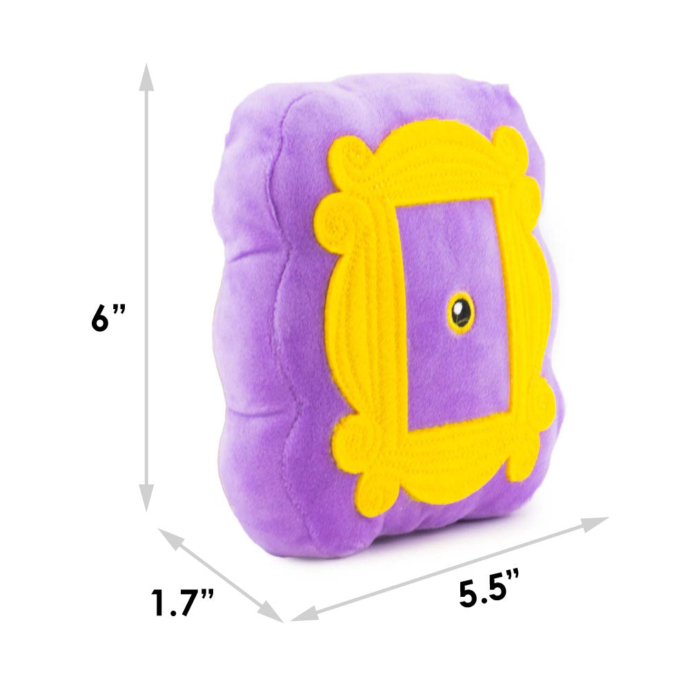 Dog Toy Squeaker Plush - Friends Monica's Peephole Frame Purple Yellows Dog Toy Squeaky Plush Friends
